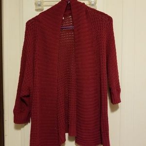 Open caridgan sweater